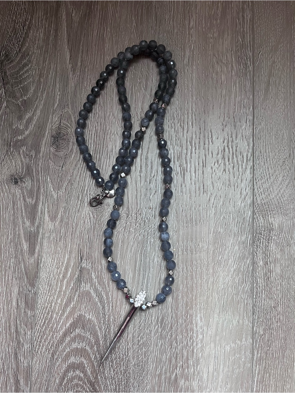 Joe Fresh Beaded Spike Pendant Necklace